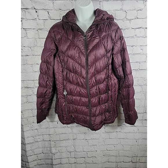 Michael Kors Jacket Womens OX Burgundy Packable Down Puffer jacket - Picture 1 of 9
